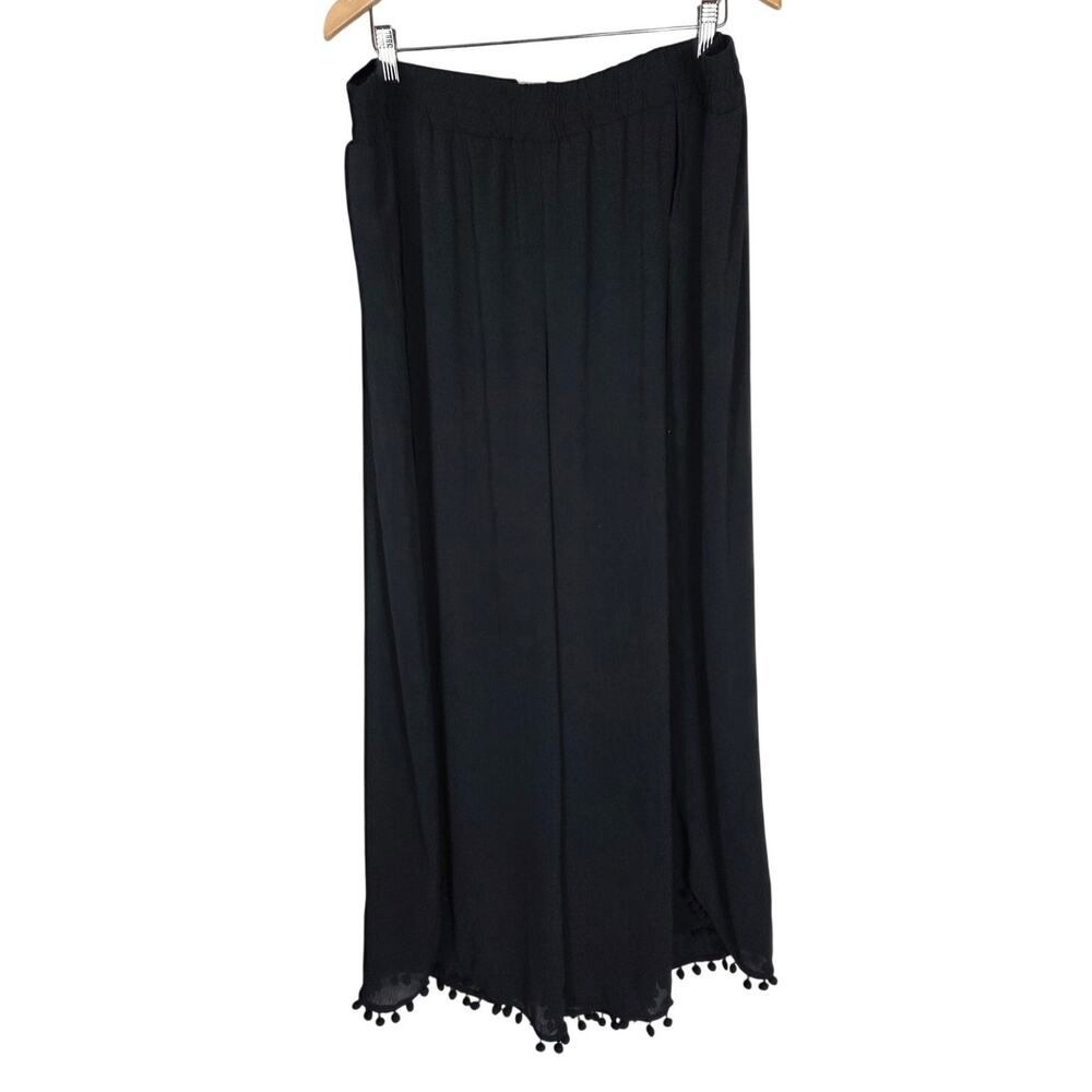 Time and Tru Woman's Sheer Black Slit Leg Swim Cover Pants Size 3X